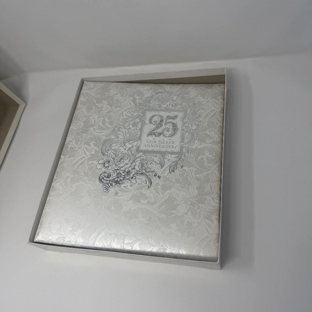 Vintage Hallmark 25th Silver Wedding Anniversary Keepsake Album